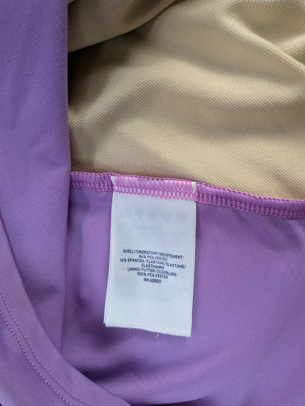 Lands' End Girls' Space Wave Rash Guard - Purple Pink Blue Size M Swim Shirt - Picture 4 of 4